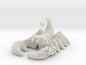 Scorpion - hexagonal in White Natural Versatile Plastic
