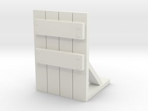 Wooden Barricade 1/48 in White Natural Versatile Plastic