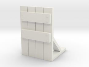 Wooden Barricade 1/35 in White Natural Versatile Plastic
