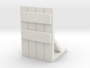 Wooden Barricade 1/24 in White Natural Versatile Plastic