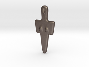 Dea Madre Pendant in Polished Bronzed-Silver Steel