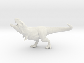 Jurassic Park T-Rex roaring Tyrannosaurus miniatur in White Premium Versatile Plastic