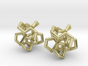 Twistane Cluster Pair in 18k Gold Plated Brass
