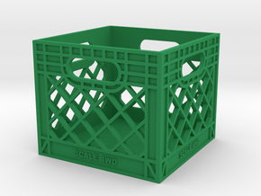 Milk Crate 1:12 Scale in Green Processed Versatile Plastic