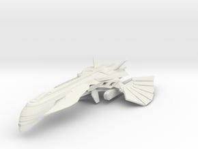 Romulan Core Class Destroyer WarBird in White Natural Versatile Plastic
