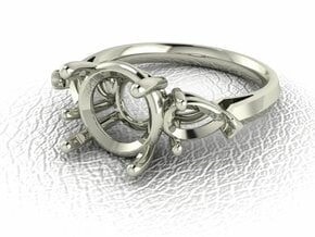 Classic 3 stone claw setting NO STONES SUPPLIED in 14k White Gold