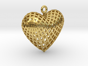 Love - diagonal in Polished Brass