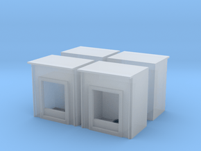Fireplace (x4) 1/144 in Smooth Fine Detail Plastic