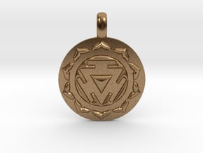 SOLAR PLEXUS MANIPURA Chakra Symbol Pendant in Natural Brass