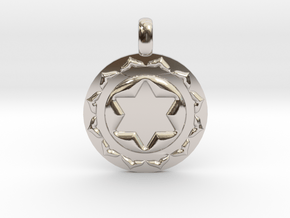 ANAHATA HEART Chakra Symbol Pendant in Platinum