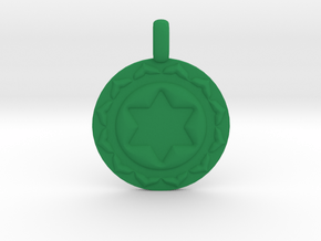 ANAHATA HEART Chakra Symbol Pendant in Green Processed Versatile Plastic