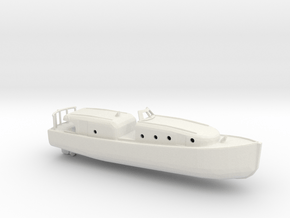 1/128 Scale 40 ft Motor Boat USN in White Natural Versatile Plastic