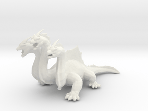 Hydra DnD miniature games rpg dragon monster in White Natural Versatile Plastic