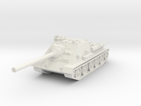 SU-100 tank 1/87 in White Natural Versatile Plastic