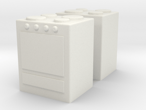 Stove (x2) 1/100 in White Natural Versatile Plastic