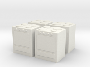 Stove (x4) 1/160 in White Natural Versatile Plastic