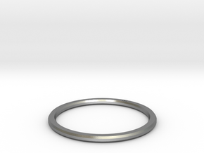 Minimalist Single Band Ring Size 6 in Natural Silver
