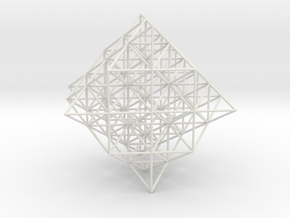 64 Tetrahedron Grid 5 inches in White Natural Versatile Plastic