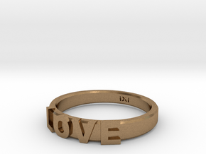 Love Ring - iXi Design - Size 4 in Natural Brass