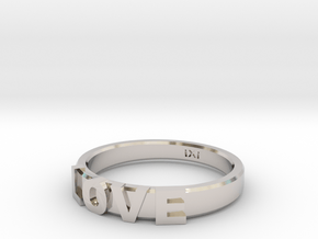 Love Ring - iXi Design - Size 4 in Platinum