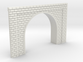N Scale Tunnel Entrance Single Track 1:160 in White Natural Versatile Plastic