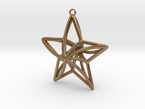 Twisted Star Necklace in Natural Brass