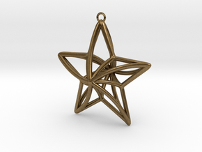 Twisted Star Necklace in Natural Bronze