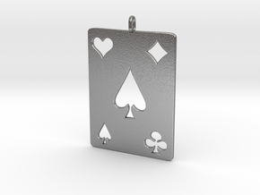 Ace of Spades in Natural Silver