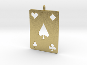 Ace of Spades in Natural Brass