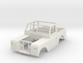 Land Rover 88" Series II Pickup  1:8 in White Natural Versatile Plastic: 1:8