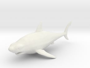 Megalodon shark kaiju monster miniature games rpg in White Natural Versatile Plastic