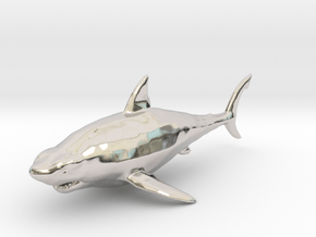 Megalodon shark kaiju monster miniature games rpg in Platinum