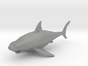 Megalodon shark kaiju monster miniature games rpg in Gray PA12