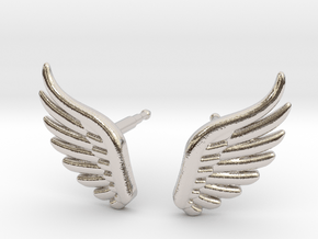 wings_stud_V2.1.1 in Rhodium Plated Brass