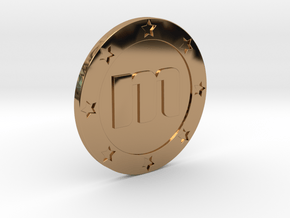 Memorycoin real coin in Polished Brass