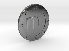 Memorycoin real coin in Polished Silver