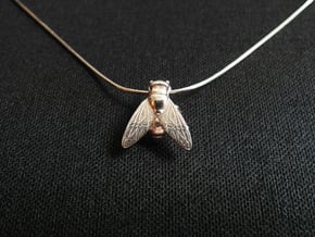 Fly Necklace in Polished Silver