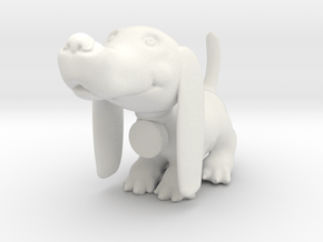 Doxie: Cute Pup in White Natural Versatile Plastic