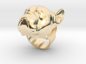 French Bully ring in 14K Yellow Gold