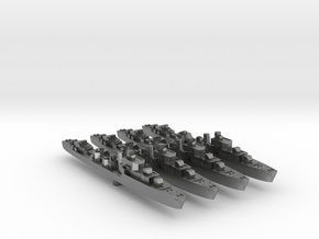 4pk S class British Destroyers 1:3000 WW2 in Natural Silver