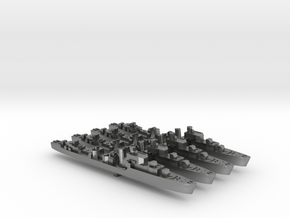 4pk S class British Destroyers 1:2400 WW2 in Natural Silver