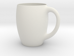Simple Mug in White Natural Versatile Plastic