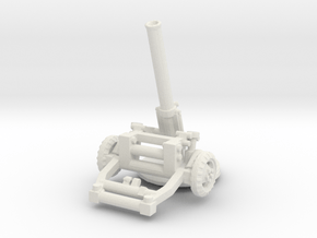 M160 Mortar (160mm) 1/76 in White Natural Versatile Plastic