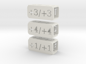 Counters for Magic MTG x3 in White Natural Versatile Plastic