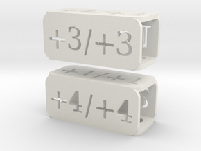 Counters for Magic MTG x2 in White Natural Versatile Plastic