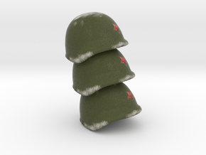 3 Russian Helmet WW2 p in Full Color Sandstone