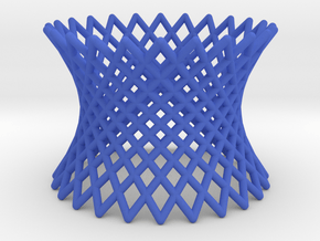 Hyperboloid in Blue Processed Versatile Plastic