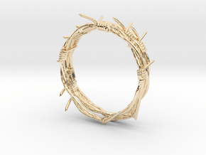 barbed ring in 14k Gold Plated Brass: Small
