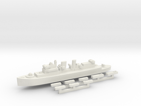 HMCS Prince David & landing craft 1:2400 in White Natural Versatile Plastic