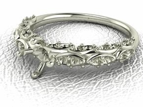 Detailed 4 claw setting NO STONES SUPPLIED in 14k White Gold